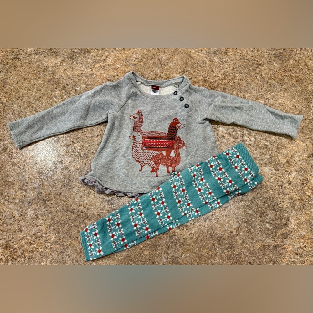 Tea Collection Toddler Girls Outfit – Size 18–24 Months